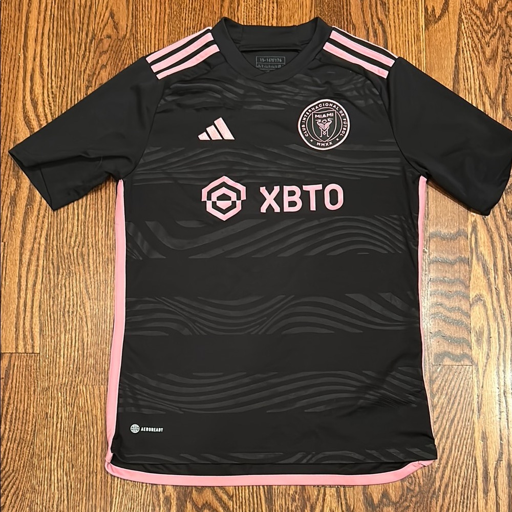 Adidas Inter Miami Black and Pink Soccer Jersey